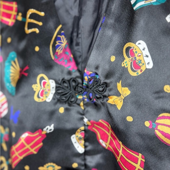 Diane Von Furstenberg Vest Women Color Authority Perfume Fan Crown Party Sz Lg - Picture 3 of 6